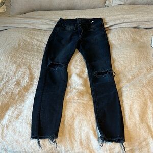 Lucky Brand very dark blue Distressed Jeans